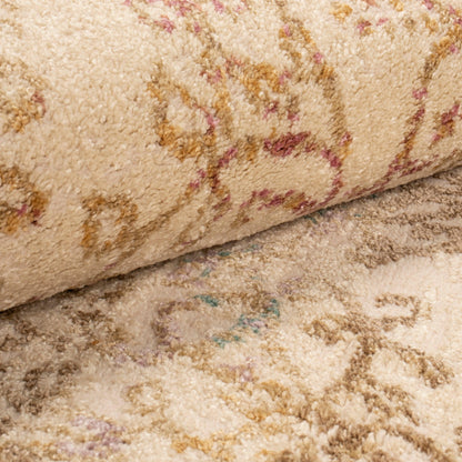 Superior Astrid Floral Filigree Faux Distressed Area or Runner Rug - Ivory