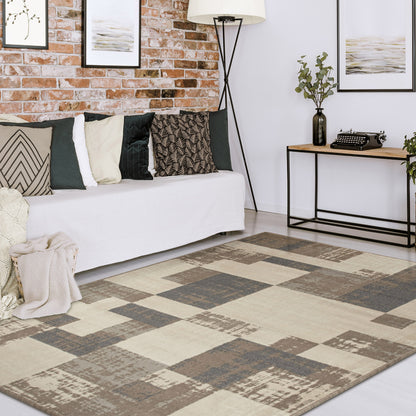 Superior Merewood Modern Distressed Abstract Geometric Indoor Area Rug