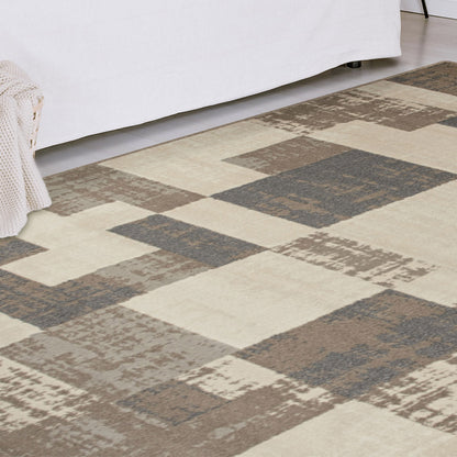 Superior Merewood Modern Distressed Abstract Geometric Indoor Area Rug