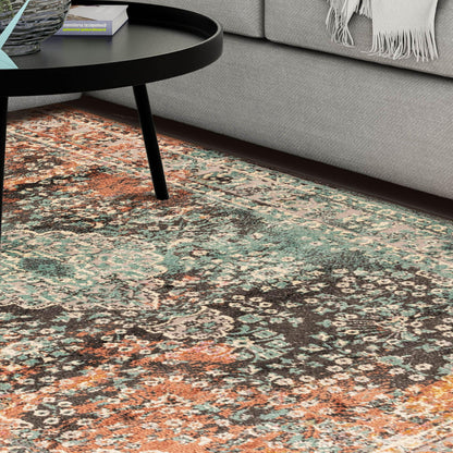 Superior Nova Distressed Center Medallion Artistic Area Rug