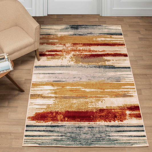  Superior Rothco Abstract Modern Area Rug - Cream