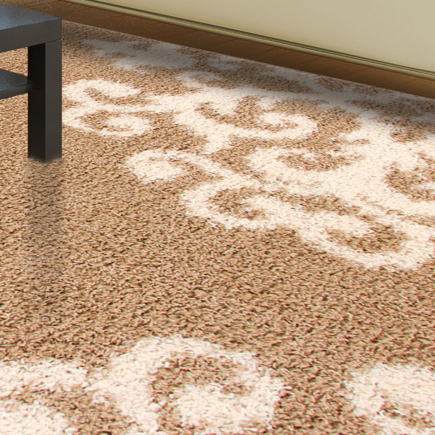  Superior Victorian Glam Floral Medallion Indoor Shag Area Rug - Gold White