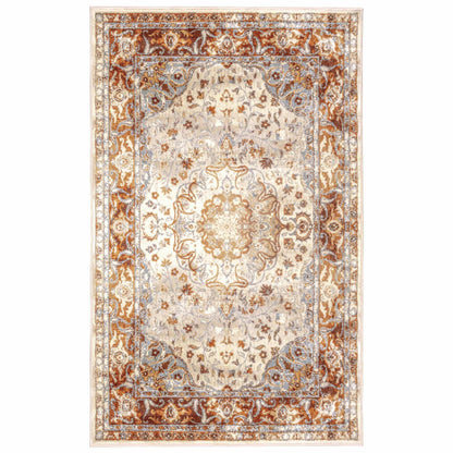 Archibold Vintage Inspired Traditional Medallion Area Rug or Runner