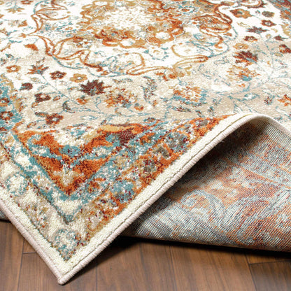 Archibold Vintage Inspired Traditional Medallion Area Rug or Runner