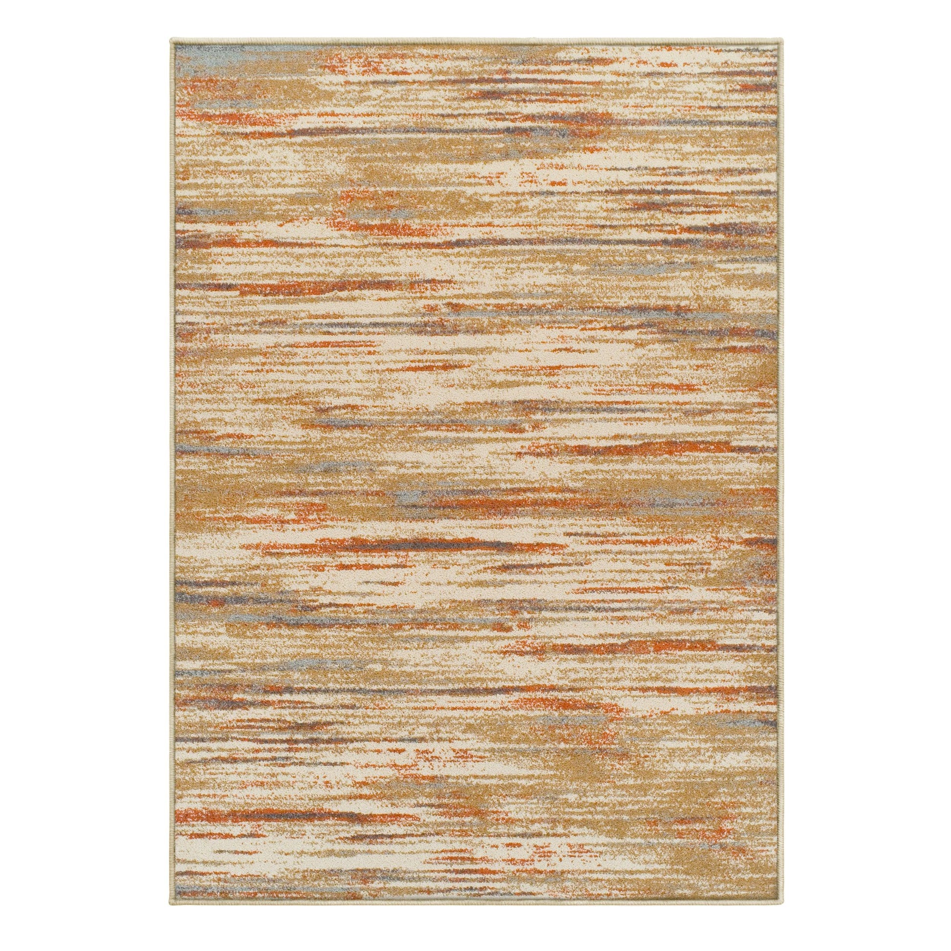  Superior Ashford Modern Abstract Stripe Indoor Area Rug - Rust