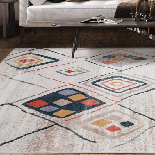 Burin Southwestern Geometric Area Rug Or Runner Rug Or Door Mat  