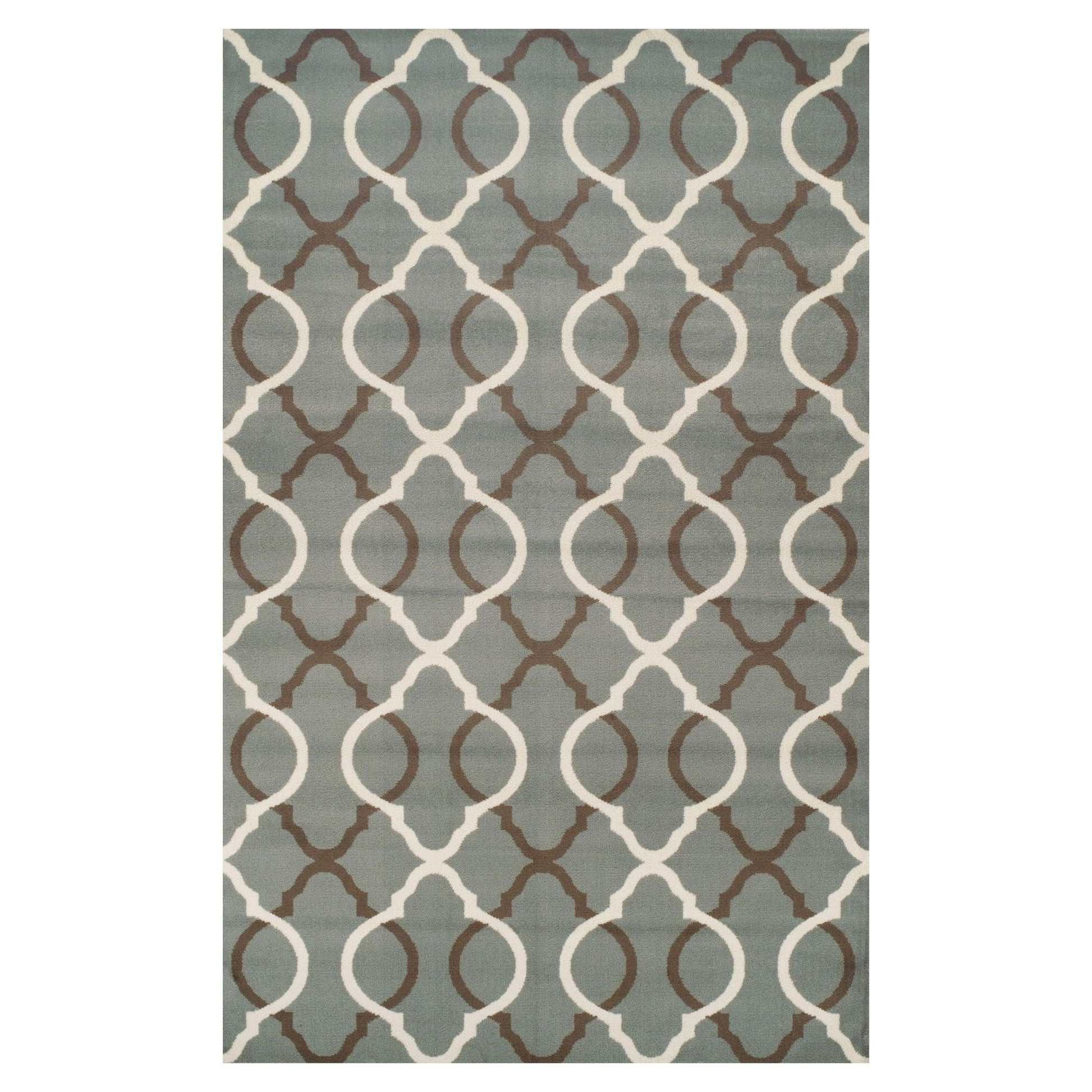 Superior Cadena Moroccan Trellis Contemporary Area Rug - Blue