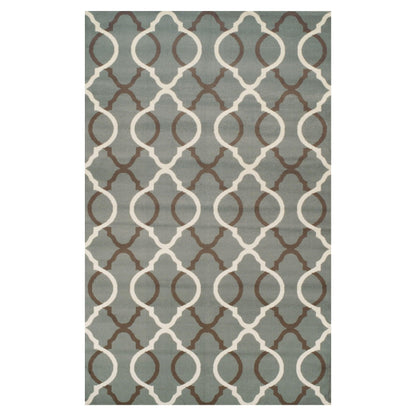Superior Cadena Moroccan Trellis Contemporary Area Rug - Blue