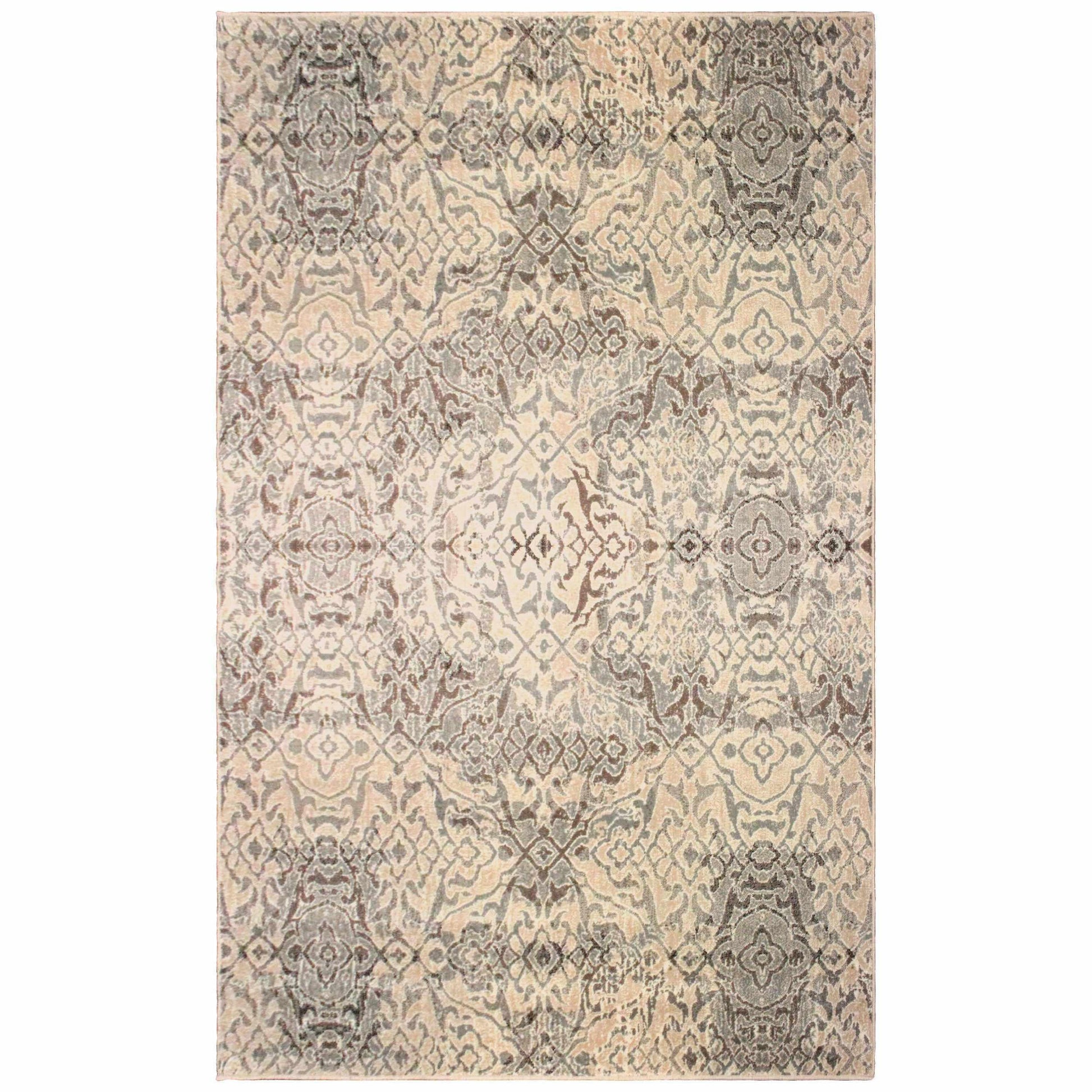 Superior Corbin Contemporary Damask Area Rug - Beige
