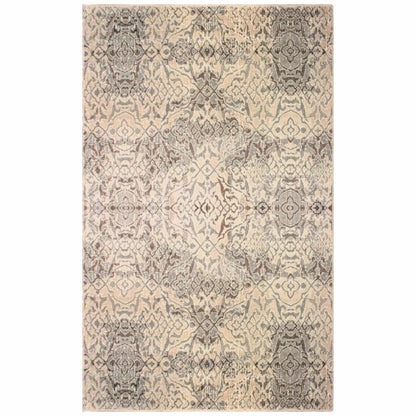 Superior Corbin Contemporary Damask Area Rug - Beige
