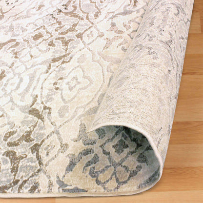 Superior Corbin Contemporary Damask Area Rug - Beige