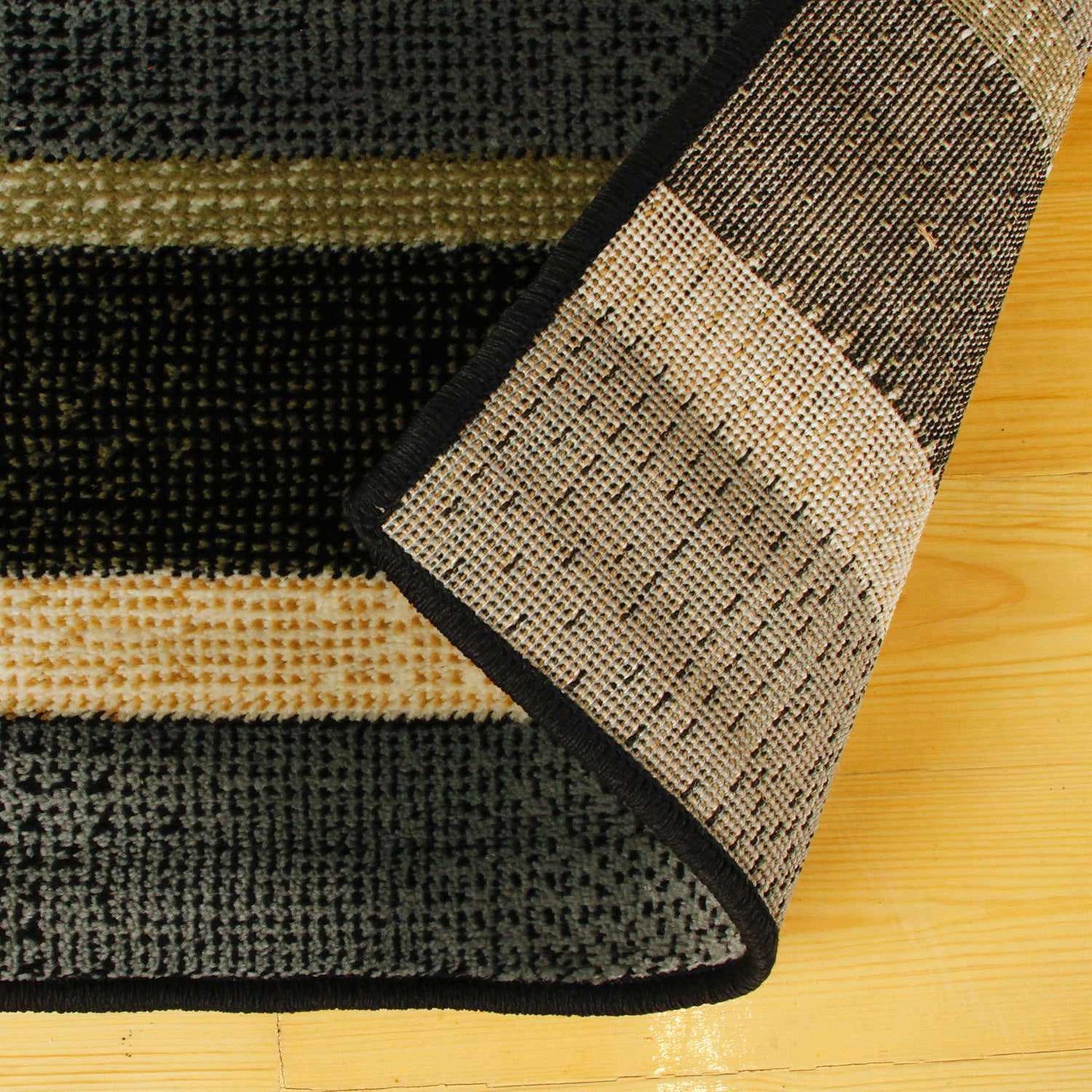 Superior Corona Striped Contemporary Area Rug - Multi-Color