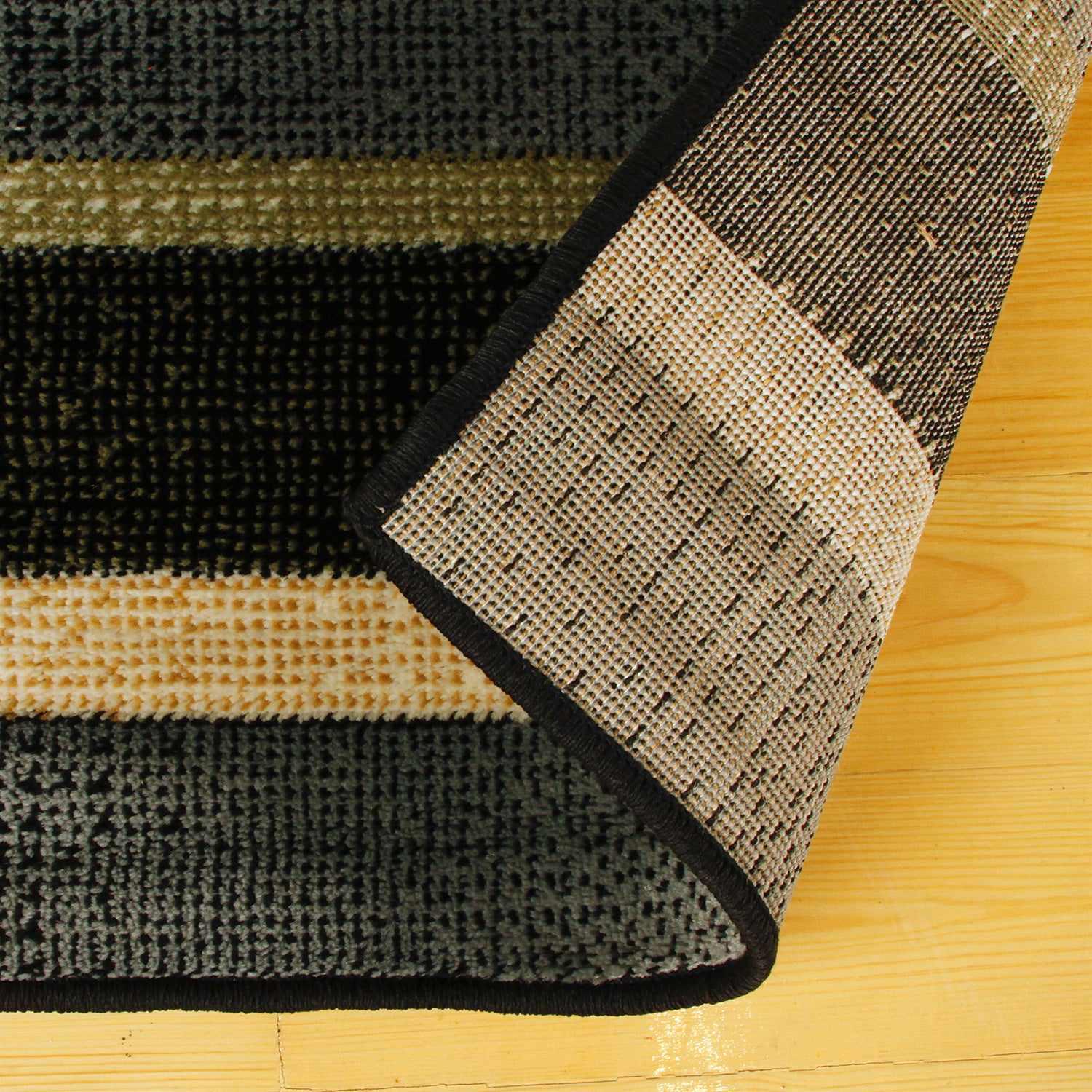 Superior Corona Striped Contemporary Area Rug - Multi-Color