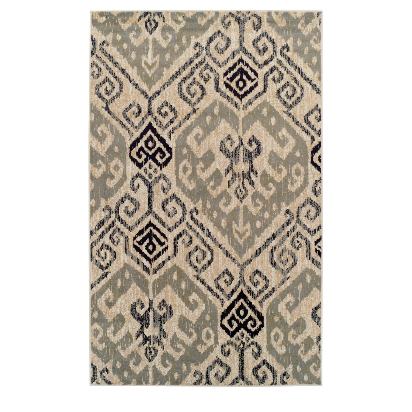  Superior Distressed Southwestern Tribal Area Rug - Beige