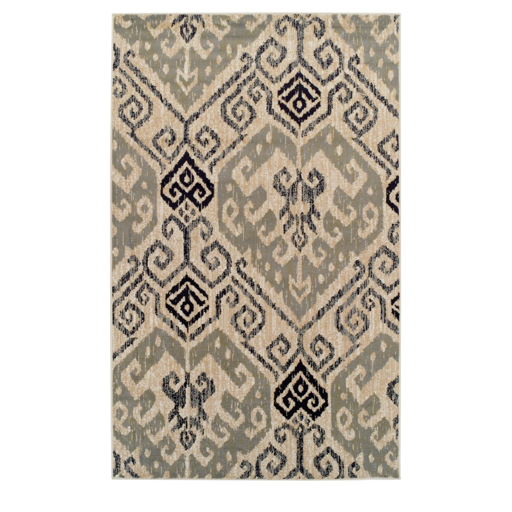  Superior Distressed Southwestern Tribal Area Rug - Beige