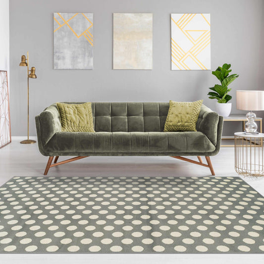 Superior Dot-Chic Polka Dots Contemporary Area Rug 