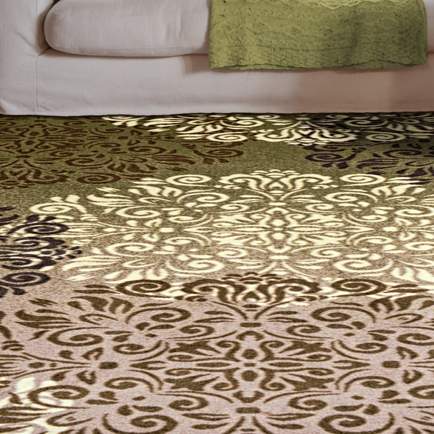  Superior Hedena Traditional Non-Slip Geometric Floral Indoor Washable Area Rug - Brown