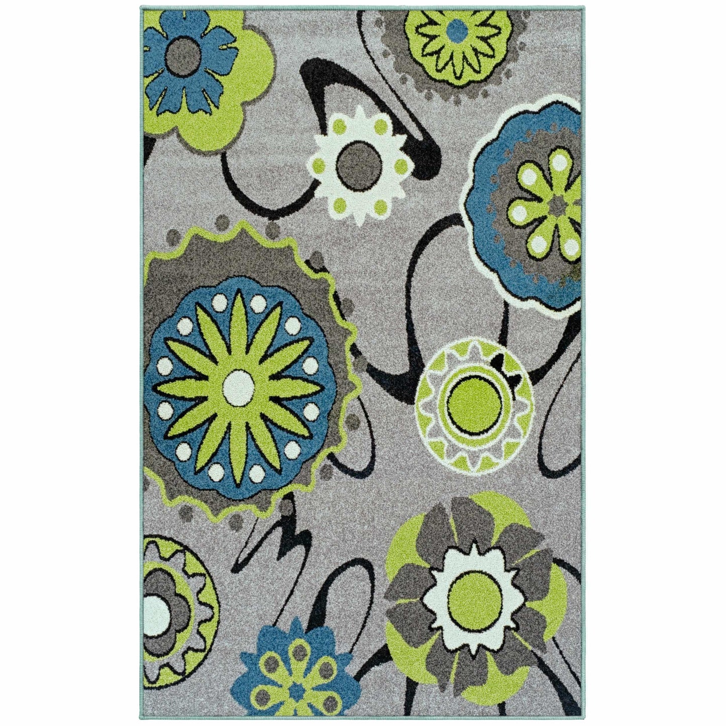  Lana Retro Floral Area Rug