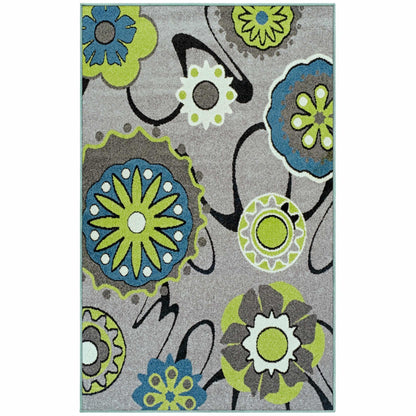  Lana Retro Floral Area Rug