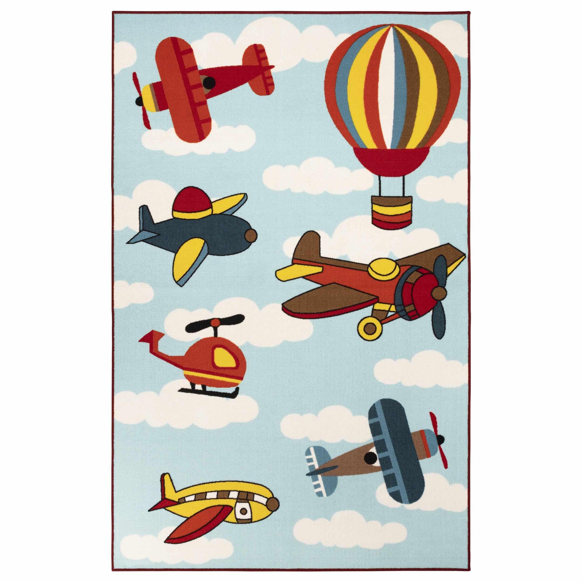 Superior Lil Flyer Non-Slip Kids' Indoor Washable Area Rug 