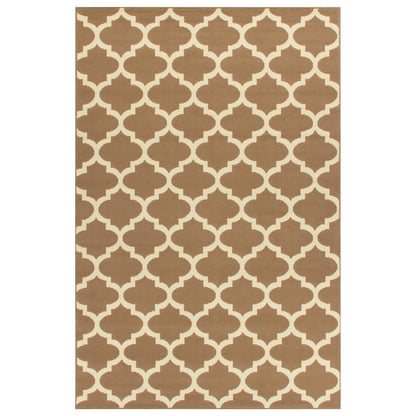  Superior Modern Quatrefoil Geometric Lattice Indoor Area Rug -  Caramel