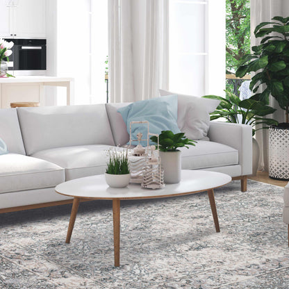 Superior Myel Distressed French Inspired Area Rug - Mulberry