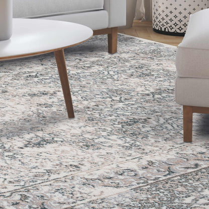 Superior Myel Distressed French Inspired Area Rug - Mulberry