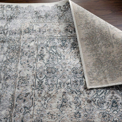 Superior Myel Distressed French Inspired Area Rug - Mulberry