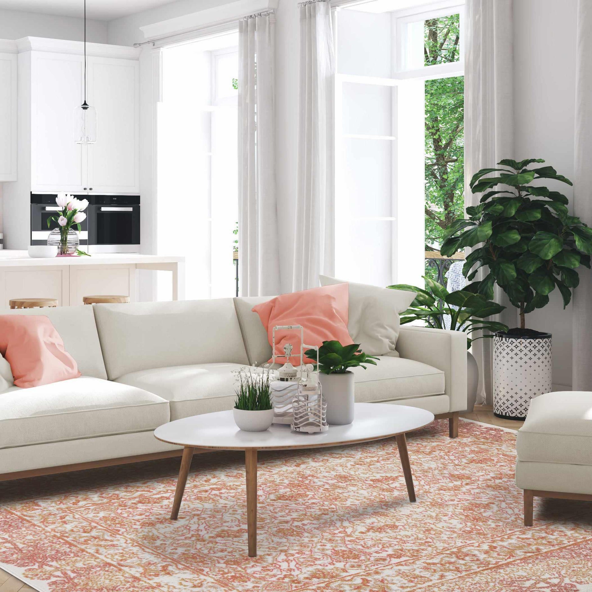 Superior Myel Distressed French Inspired Area Rug - Tuscan