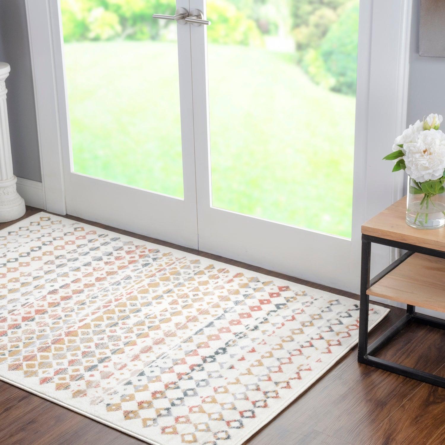 Superior Numair Abstract Geometric Diamonds Indoor Area Rug