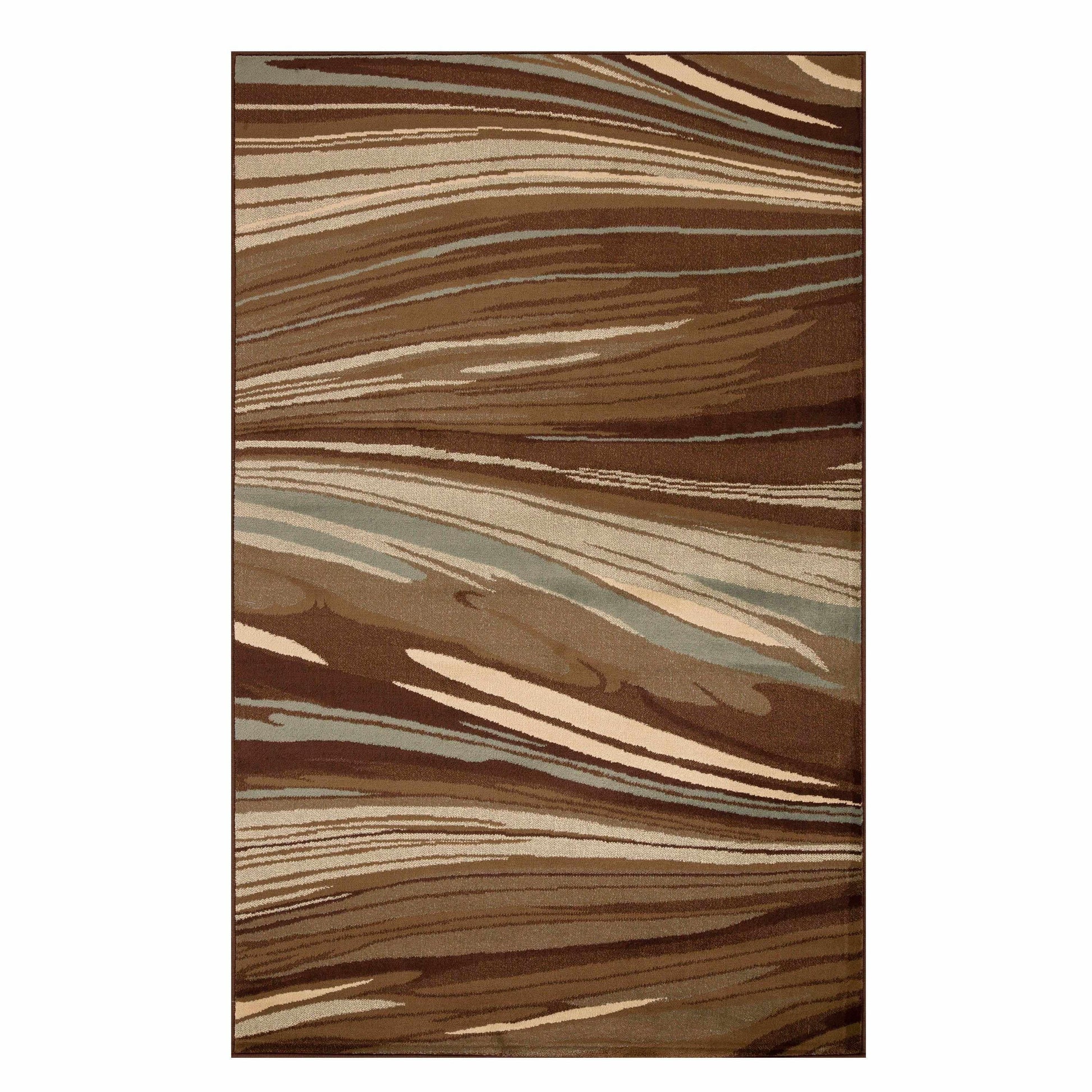 Ondes Abstract Power-Loomed Indoor Area Rug or Runner Rug - Taupe