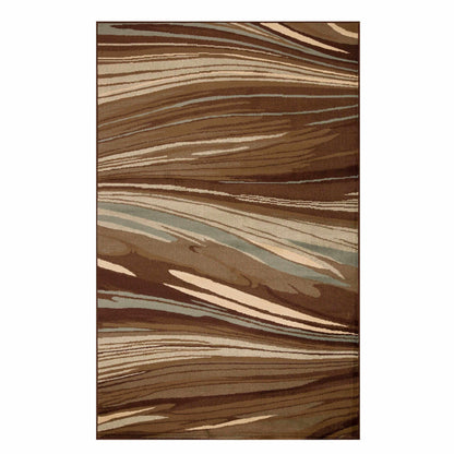 Ondes Abstract Power-Loomed Indoor Area Rug or Runner Rug - Taupe
