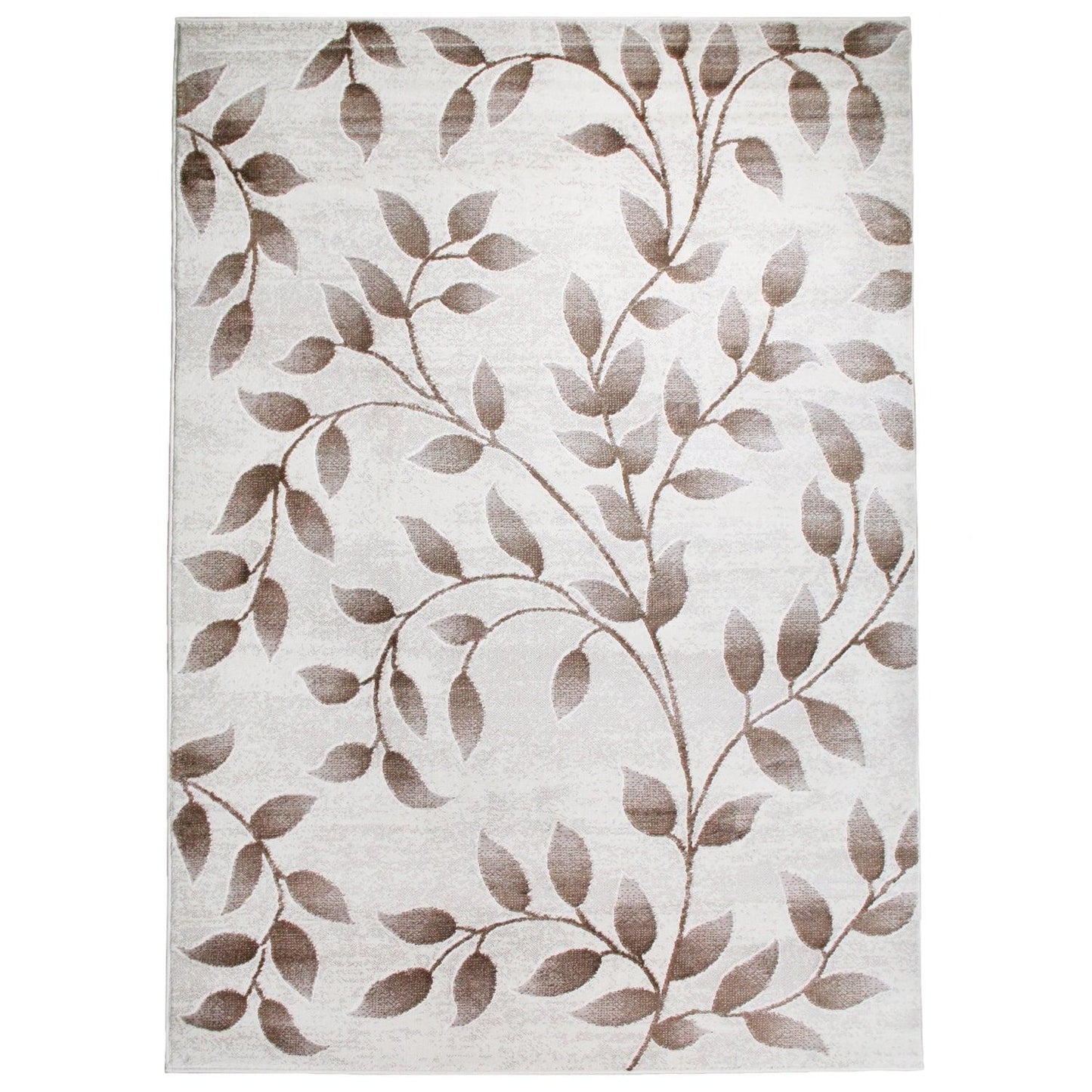  Palesa Scrolling Botanical Vines floral motif Indoor Area Rug - Hazelnut