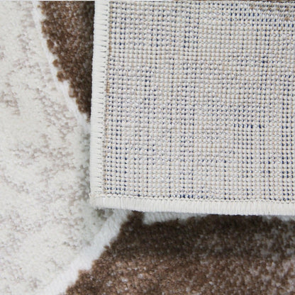  Palesa Scrolling Botanical Vines floral motif Indoor Area Rug - Hazelnut