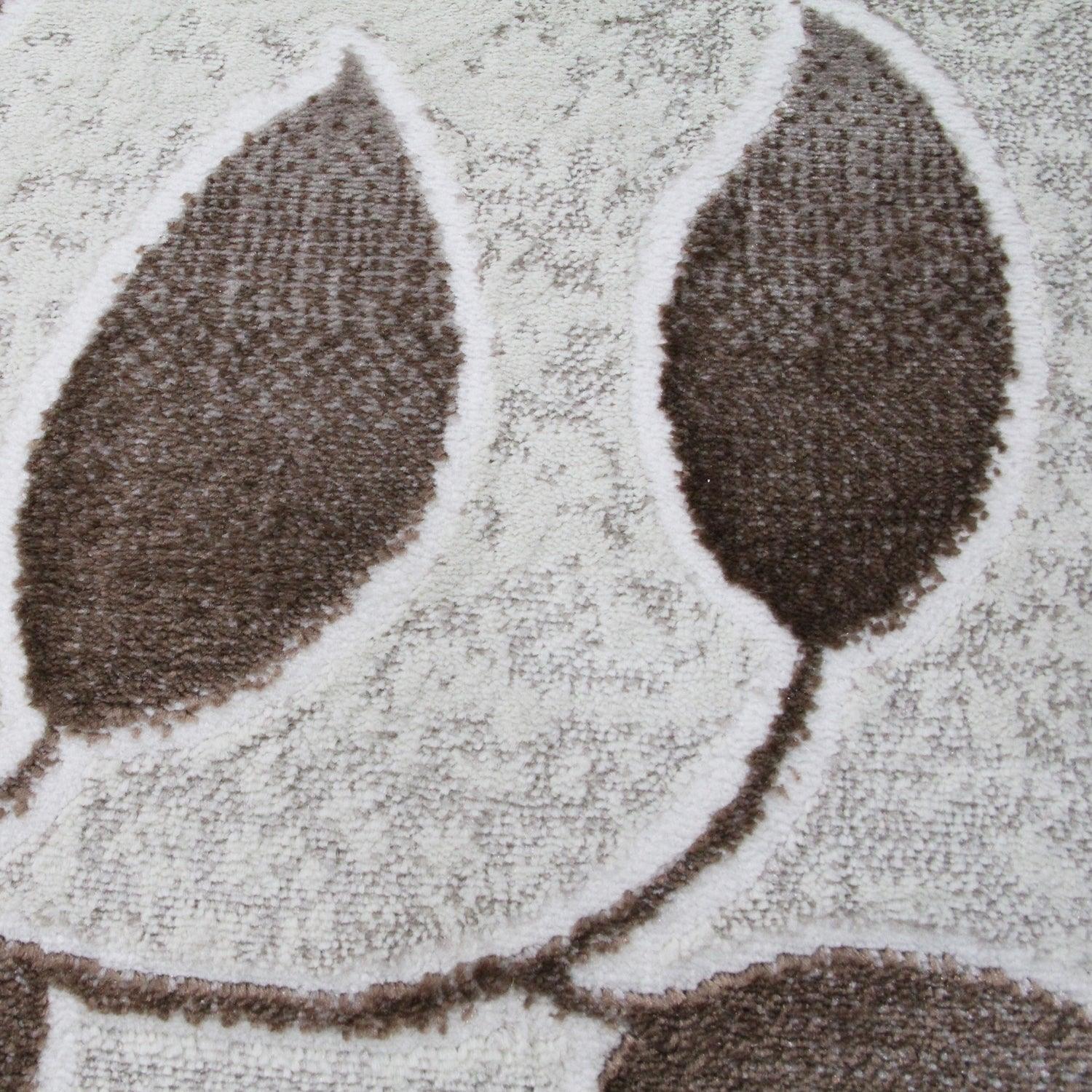  Palesa Scrolling Botanical Vines floral motif Indoor Area Rug - Hazelnut