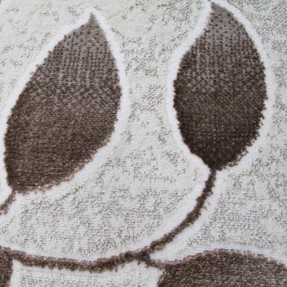  Palesa Scrolling Botanical Vines floral motif Indoor Area Rug - Hazelnut