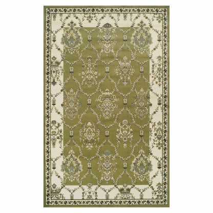  Stratton Victorian Floral Damask Lattice Area Rug
