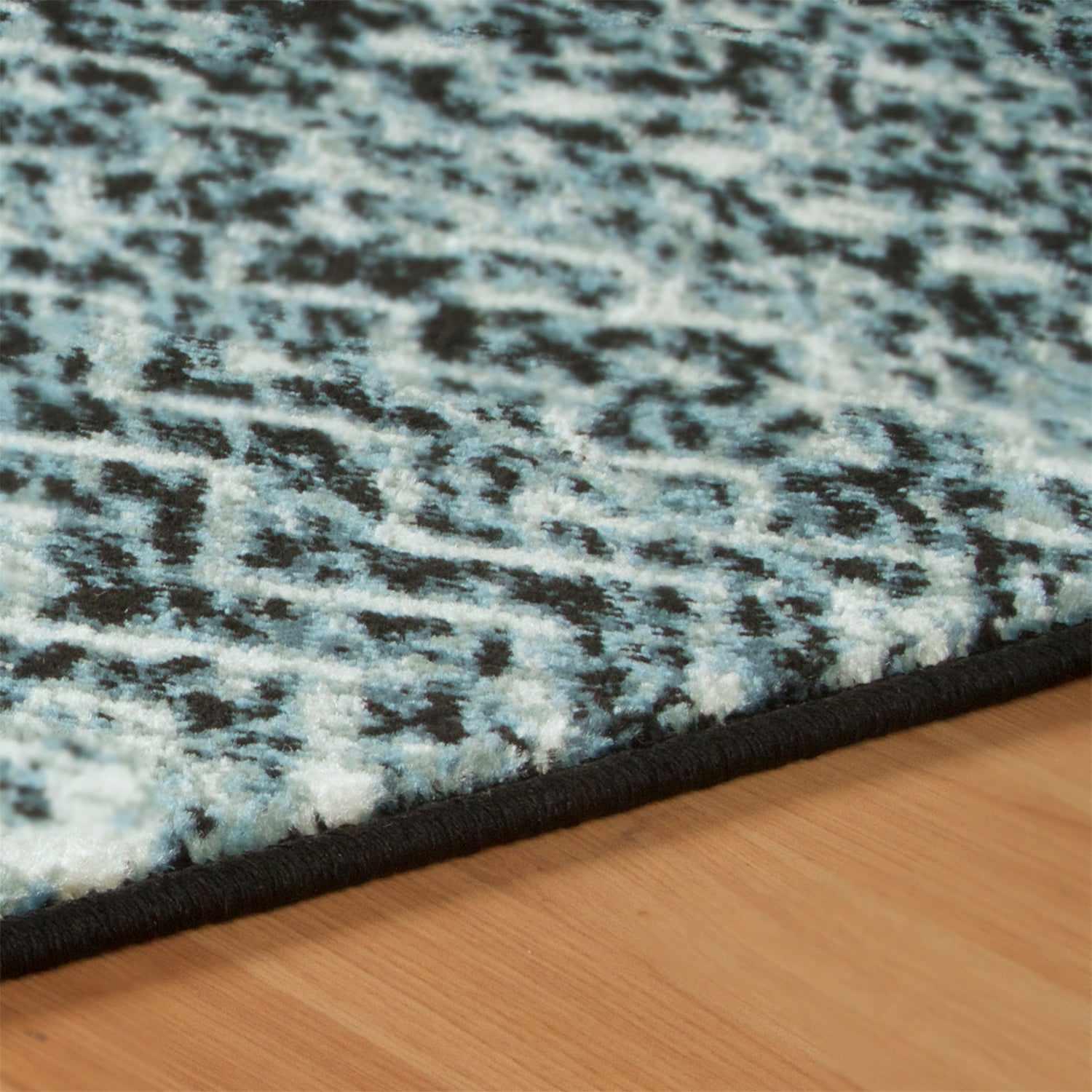Superior Sunderland Modern Abstract Geometric Indoor Area Rug -  Blue Black