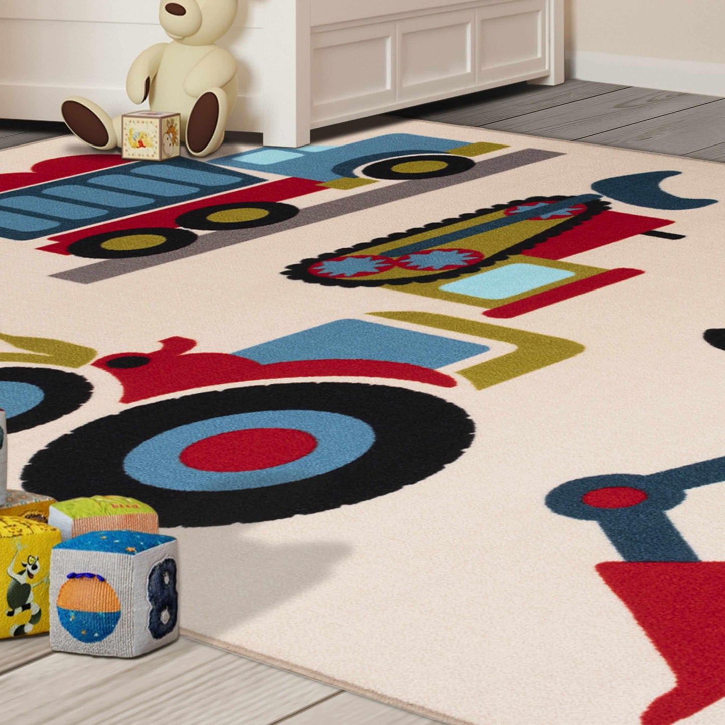  Superior Country Trucking Non-Slip Kids Indoor Washable Area Rug