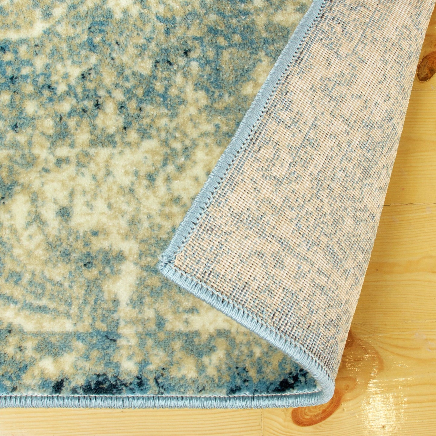 Superior Zelda Vintage Oriental Distressed Medallion Indoor Area Rug or Runner  - Blue