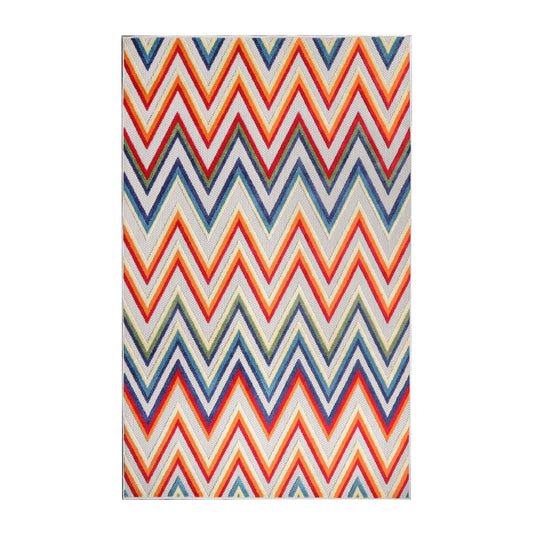Acacia Geometric Zigzag Modern Indoor/Outdoor Area Rug or Runner Rug