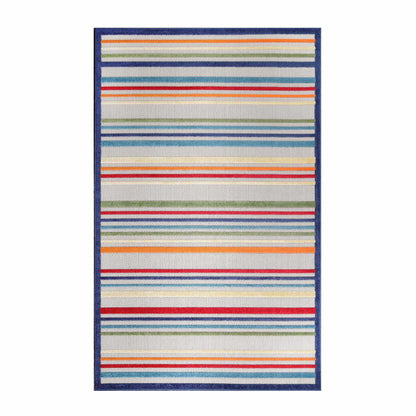  Superior Eastyn Casual Stripe Geometric Indoor/Outdoor Area Rug - Cream