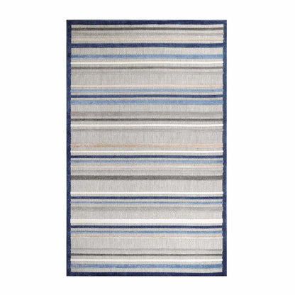  Superior Eastyn Casual Stripe Geometric Indoor/Outdoor Area Rug - Slate