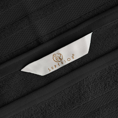 Superior Ultra Soft Cotton Absorbent Solid Bath Sheet (Set of 2) - Black
