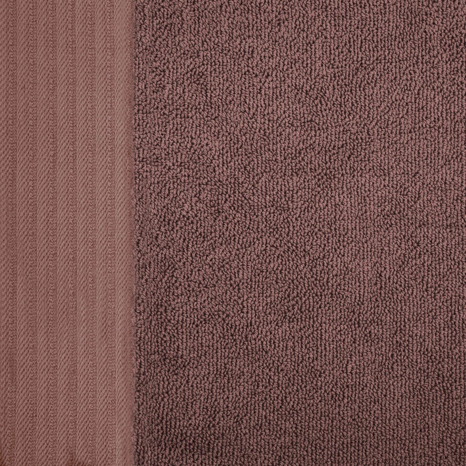 Premium Turkish Cotton Jacquard Herringbone and Solid 8-Piece Towel Set -  Chocolate
