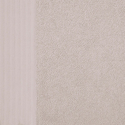 Premium Turkish Cotton Jacquard Herringbone and Solid 8-Piece Towel Set - Ivory