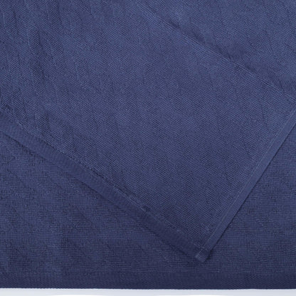 Premium Turkish Cotton Herringbone Jacquard Assorted 6-Piece Towel Set - Navy Blue