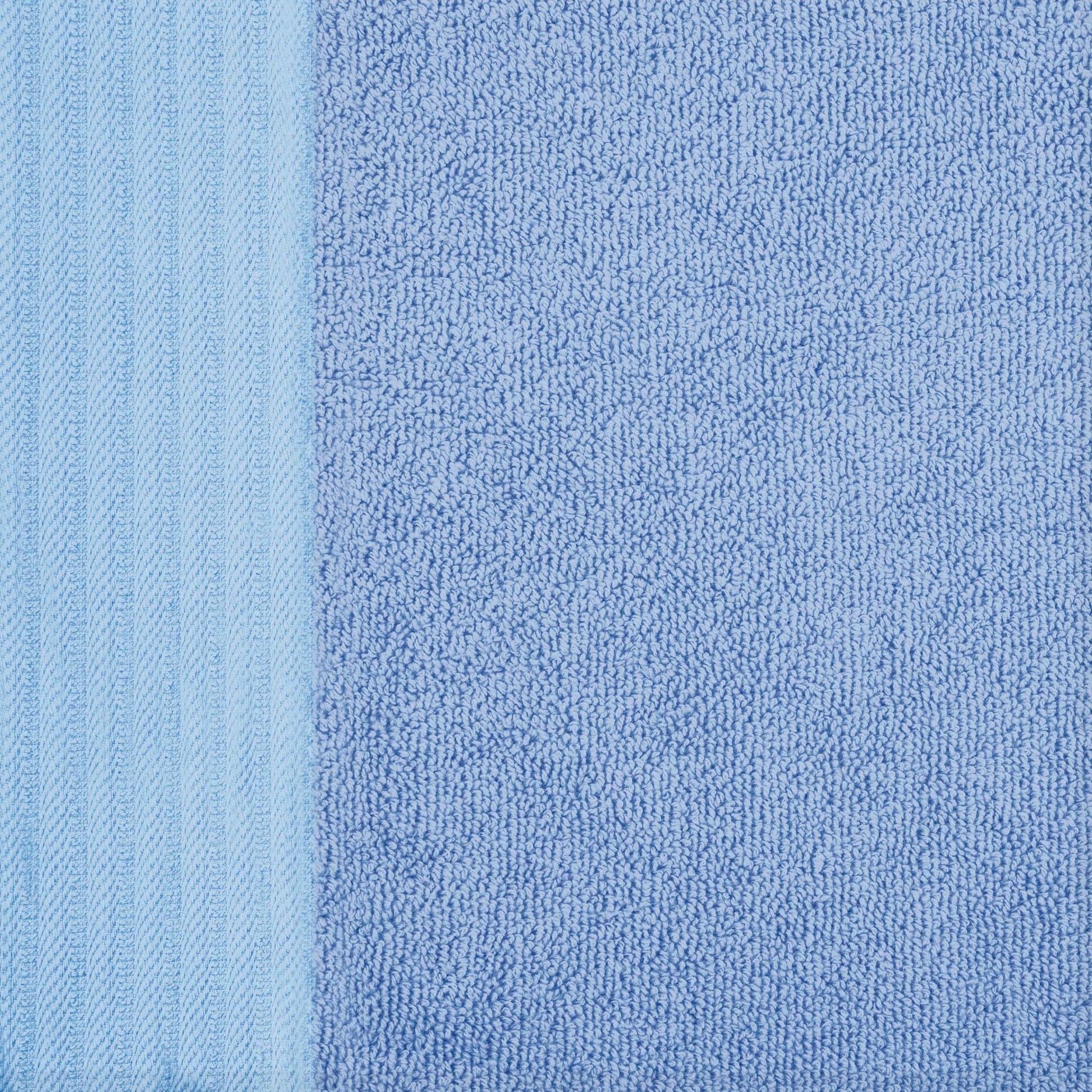 Premium Turkish Cotton Herringbone Solid Assorted 6-Piece Towel Set - Pacific Blue