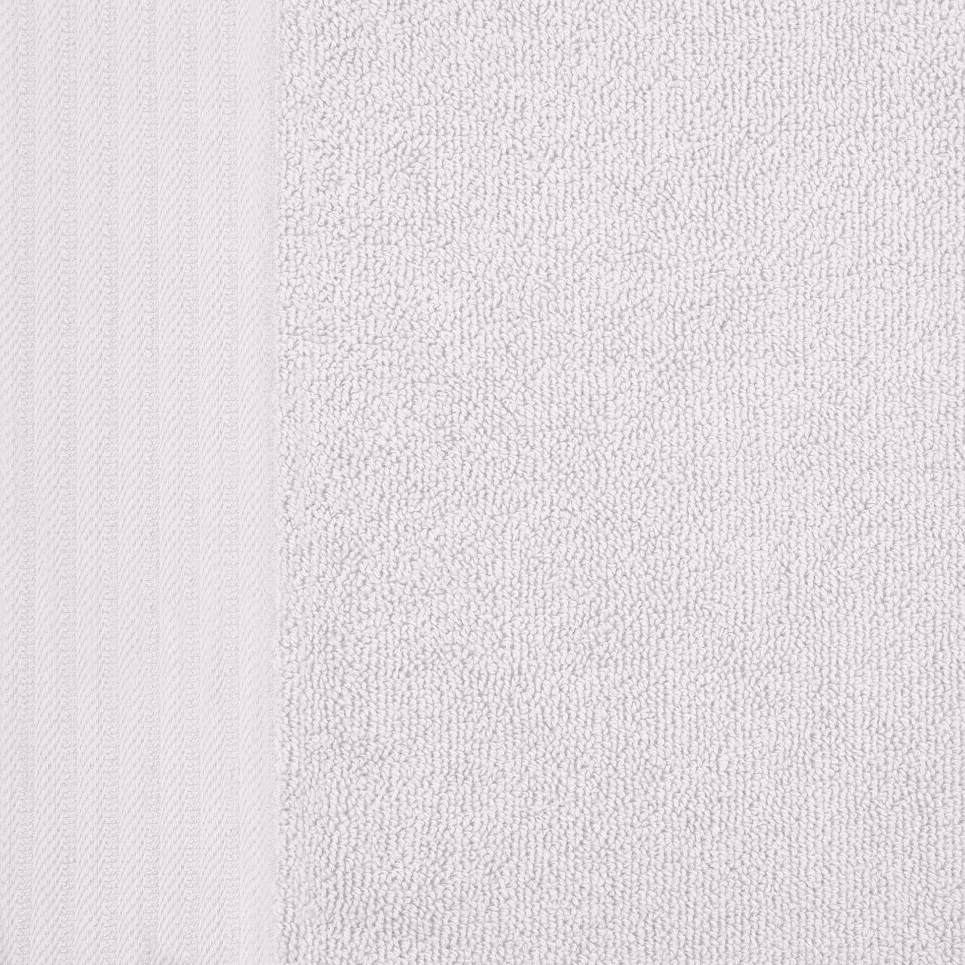 Premium Turkish Cotton Jacquard Herringbone and Solid 8-Piece Towel Set -  White