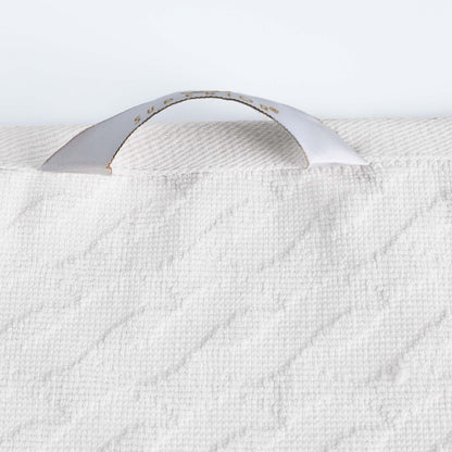 Premium Turkish Cotton Herringbone Jacquard Assorted 6-Piece Towel Set - White